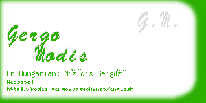 gergo modis business card